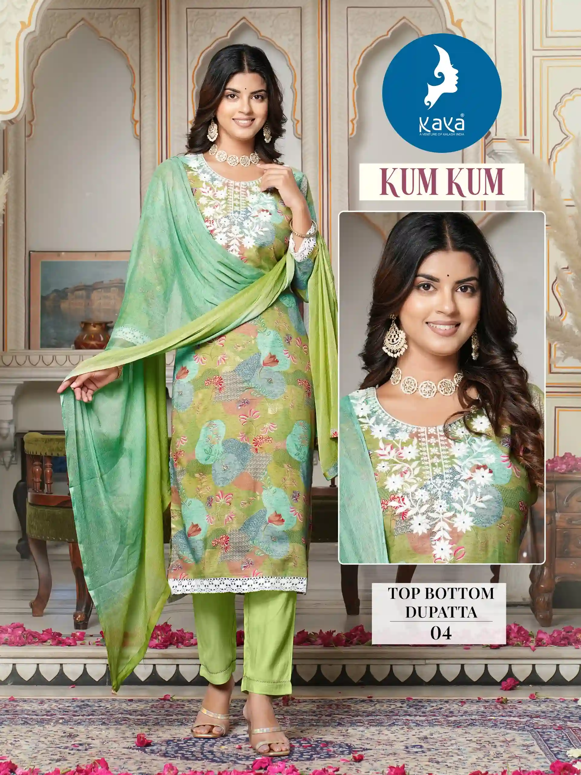Kaya Kumkum Premium Rayon Print Wholesale Salwar Suit Catalog — Wholesale Readymade Suit, Kaya wholesale from Surat - Gallery Image 2